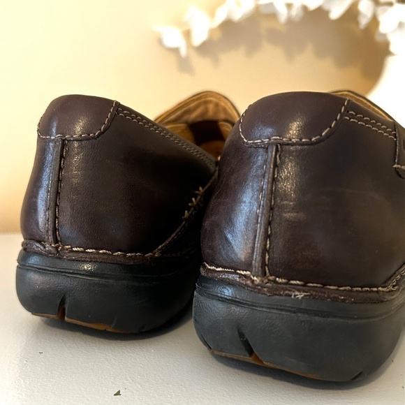 Clarks Unstructured Leather Loop Loafer Women’s Size 9.5 Dark Brown - Picture 6 of 14